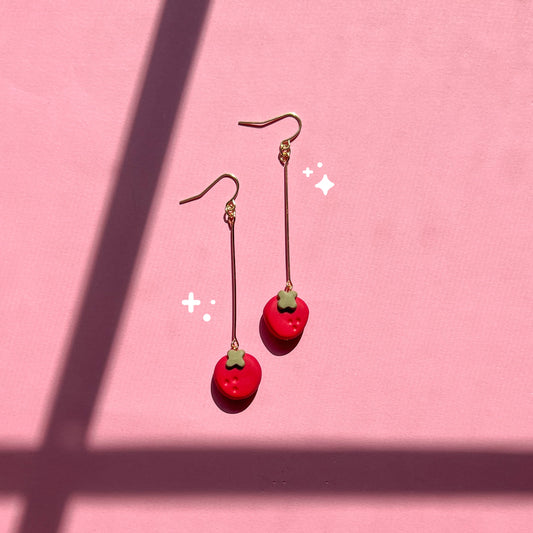 Strawberry drop earrings