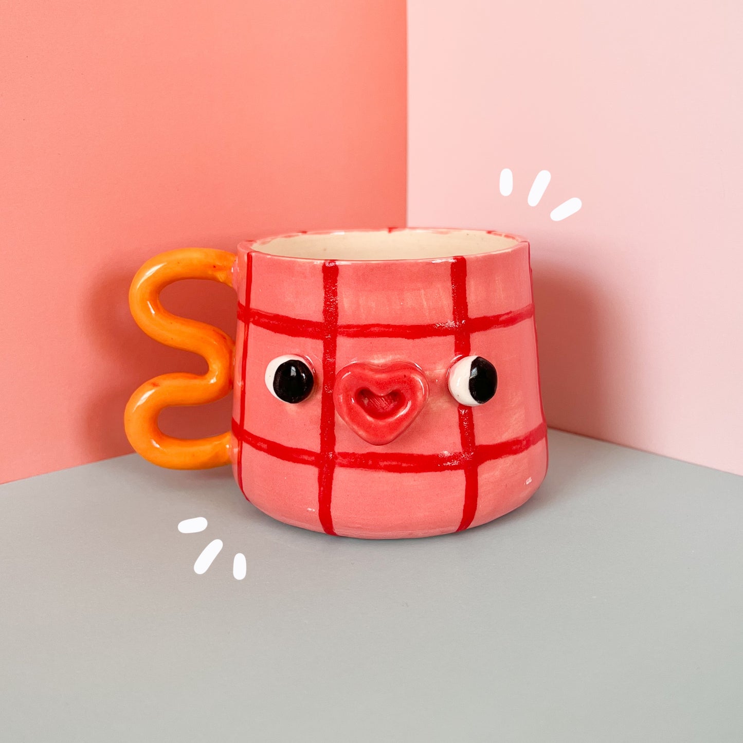 Pink & red love mug