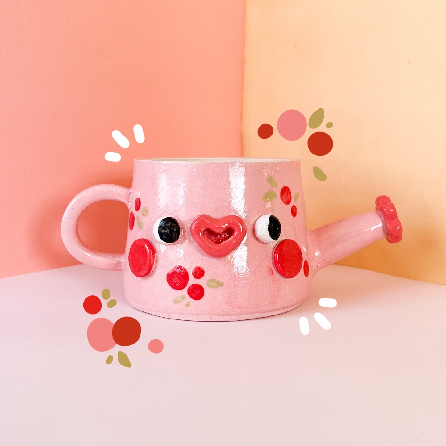 Rosy watering can