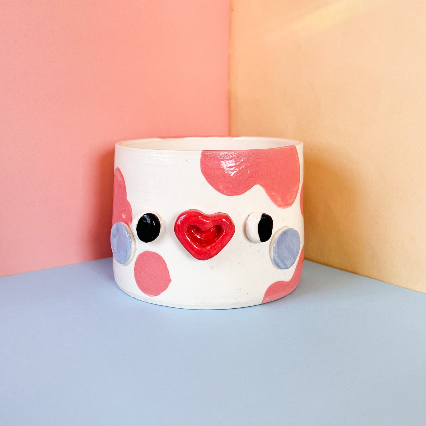 Pink cow planter