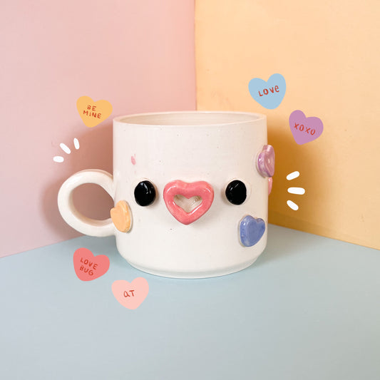 Candy hearts mug