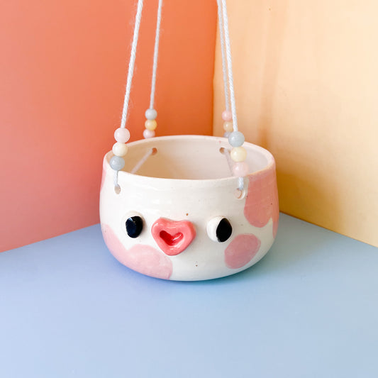 Pastel Cow Hanging Planter