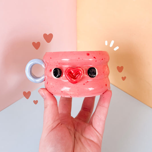 Pink squiggle mug