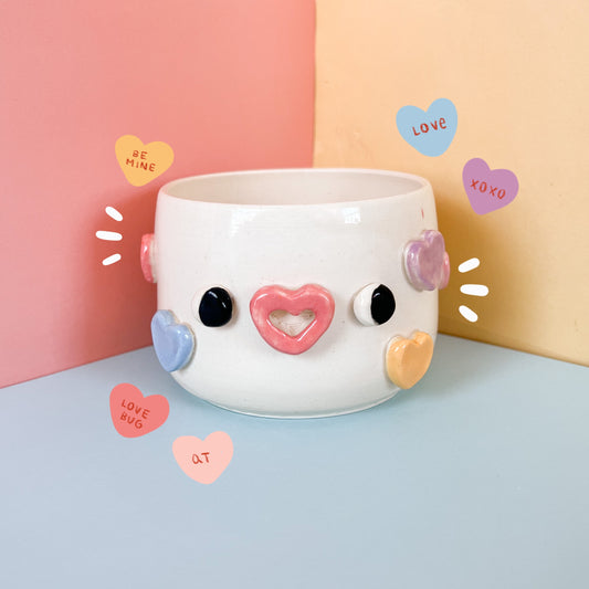 Candy heart planter