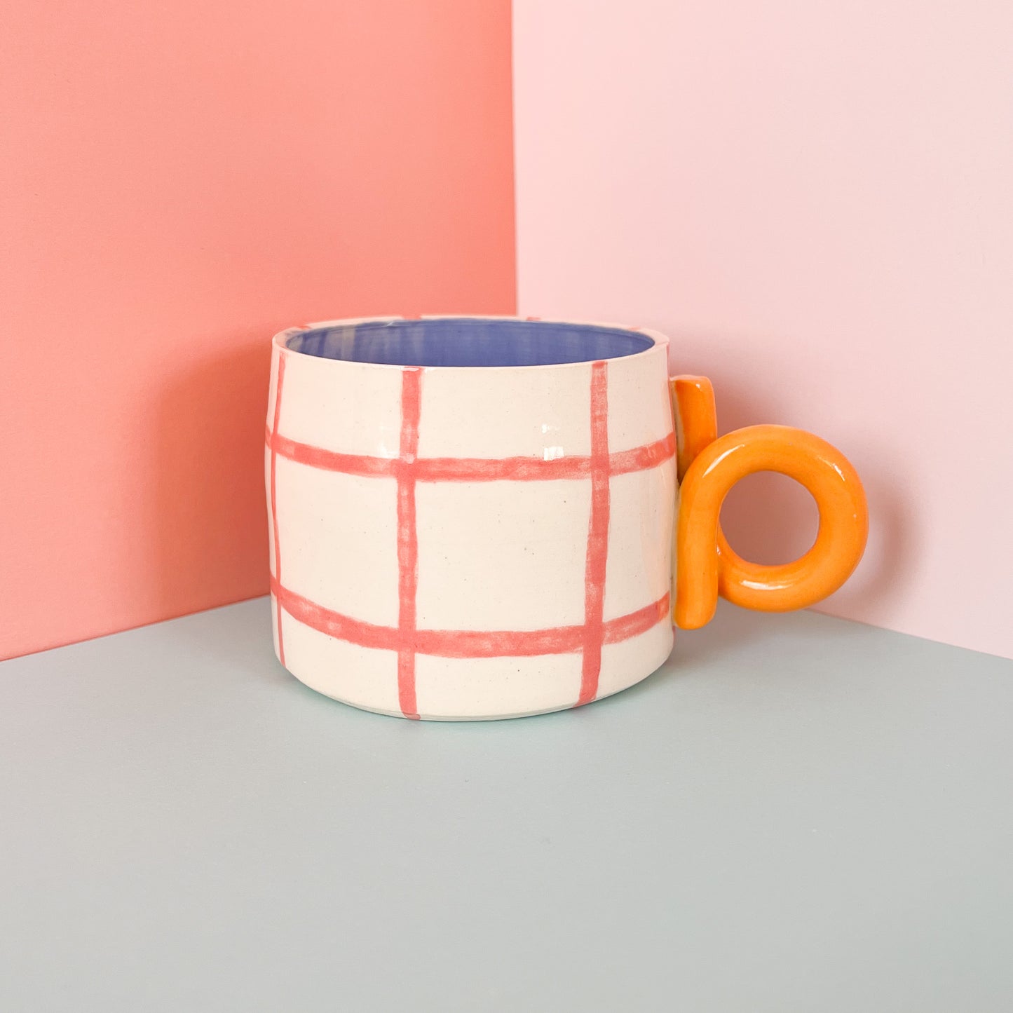 Pink & yellow love mug