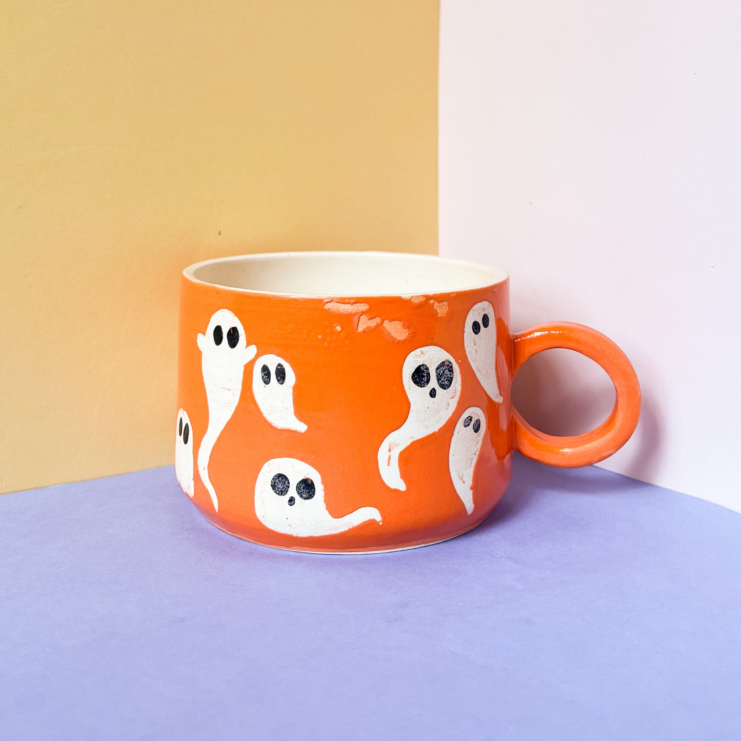 Seconds orange ghost mug