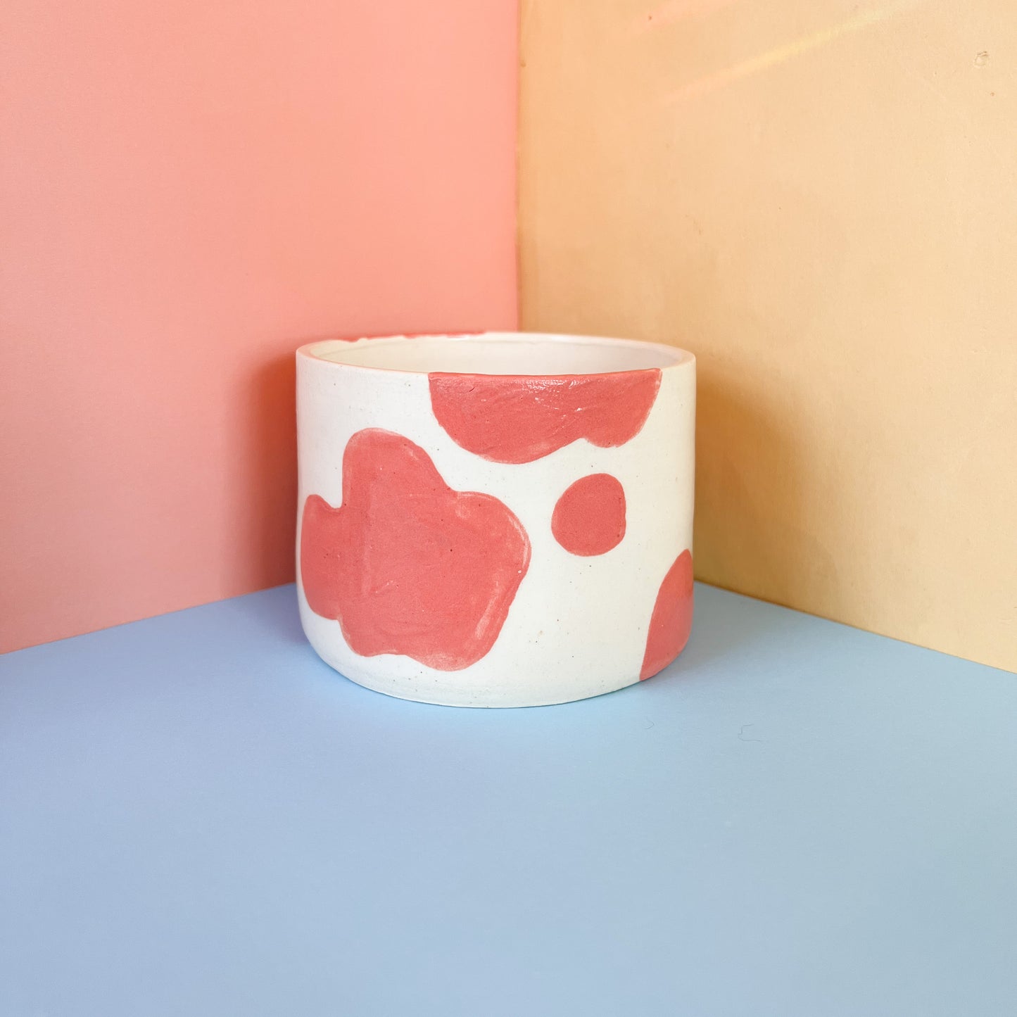 Pink cow planter