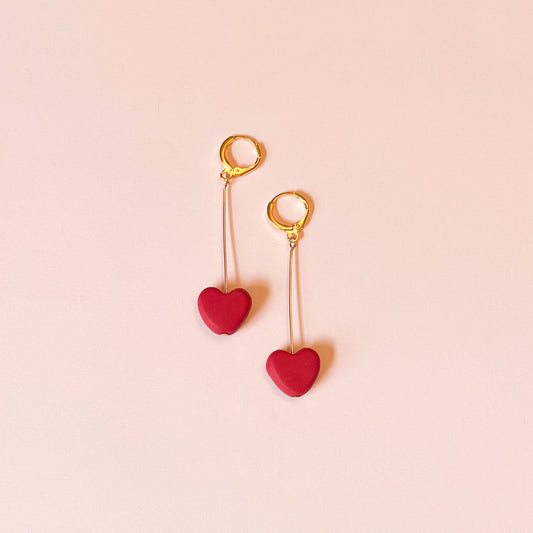 Simple heart drop earrings (Patreon exclusive)
