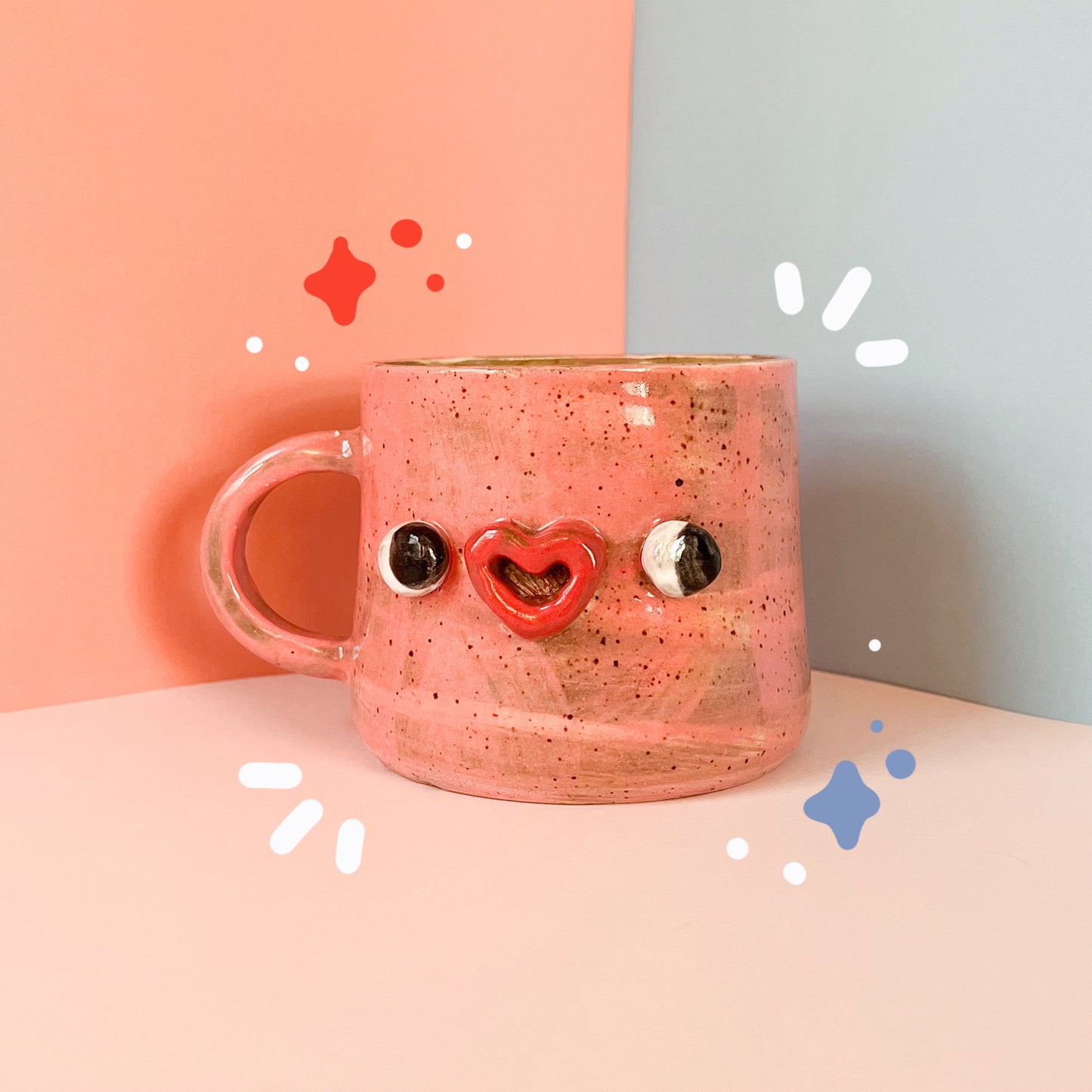 Pink marble mug