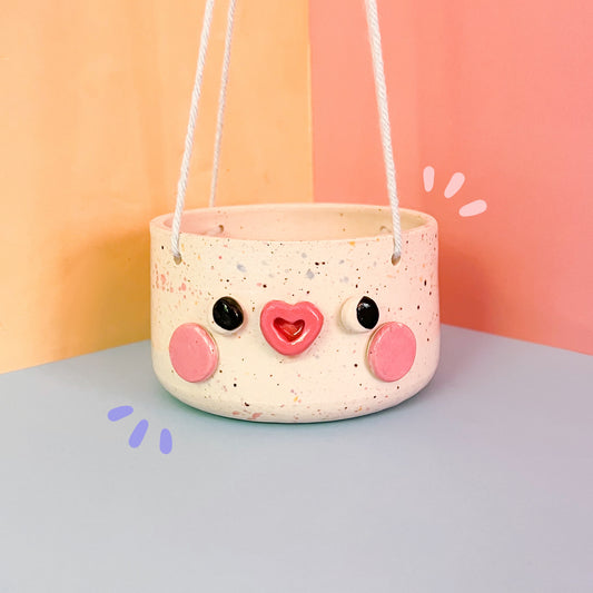 Rainbow speckled planter