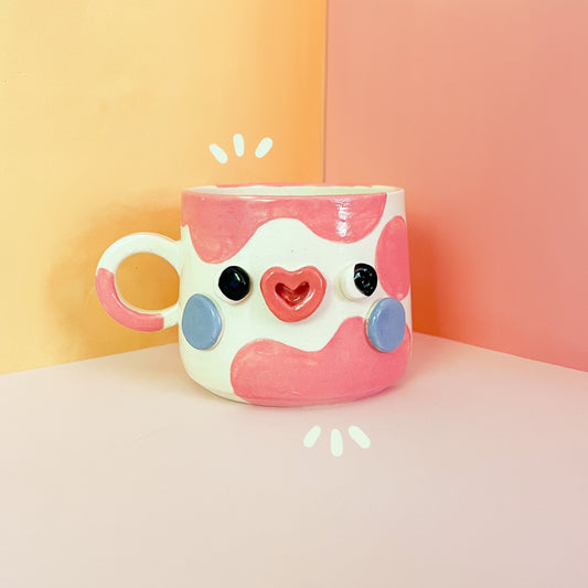 Pink moo moo mug