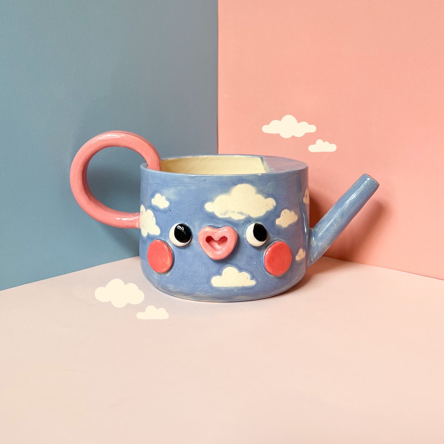 Cloudy watering can