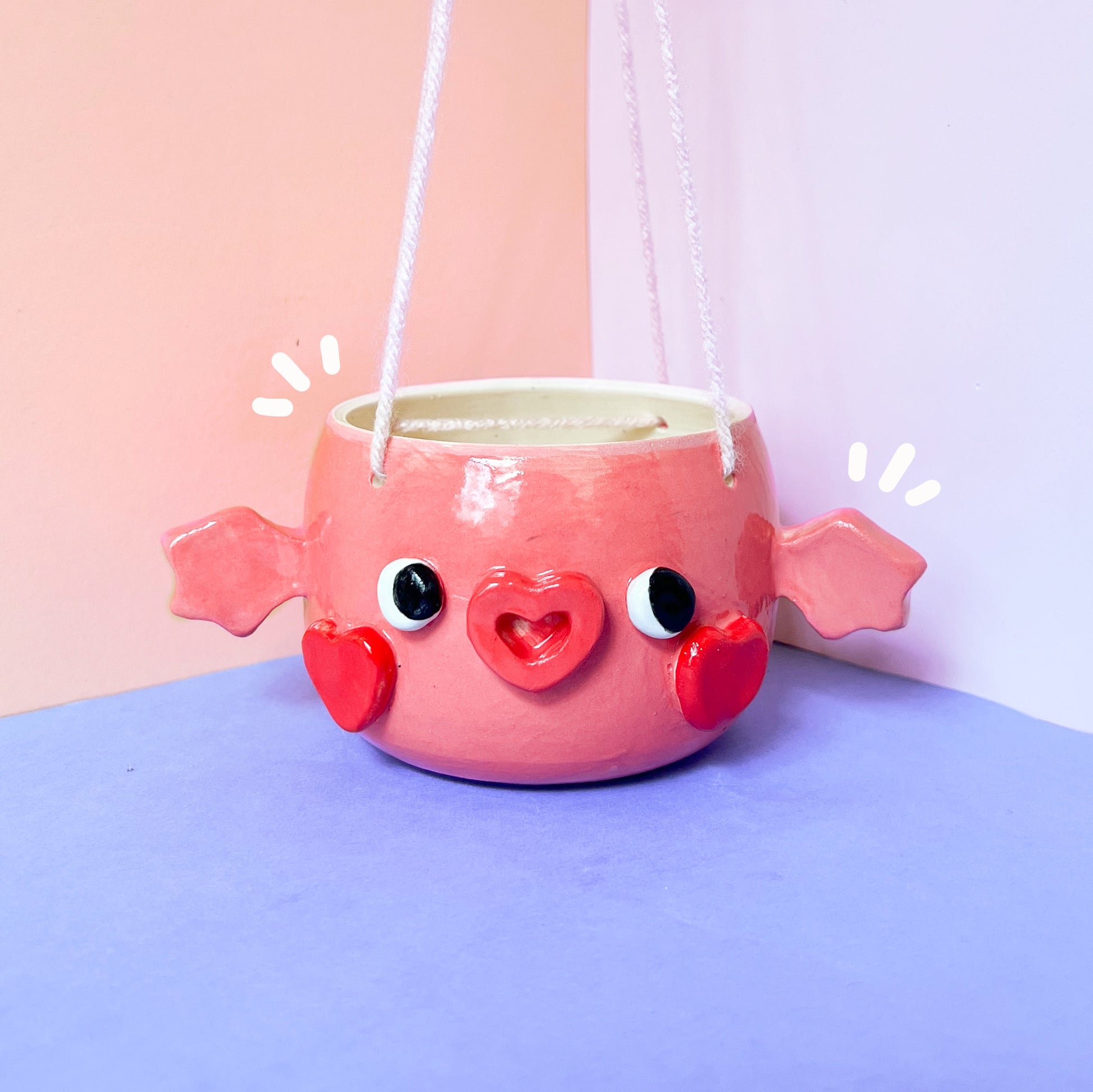 bat hanging planter Love bat hanging planter – Louise Vermeil Designs