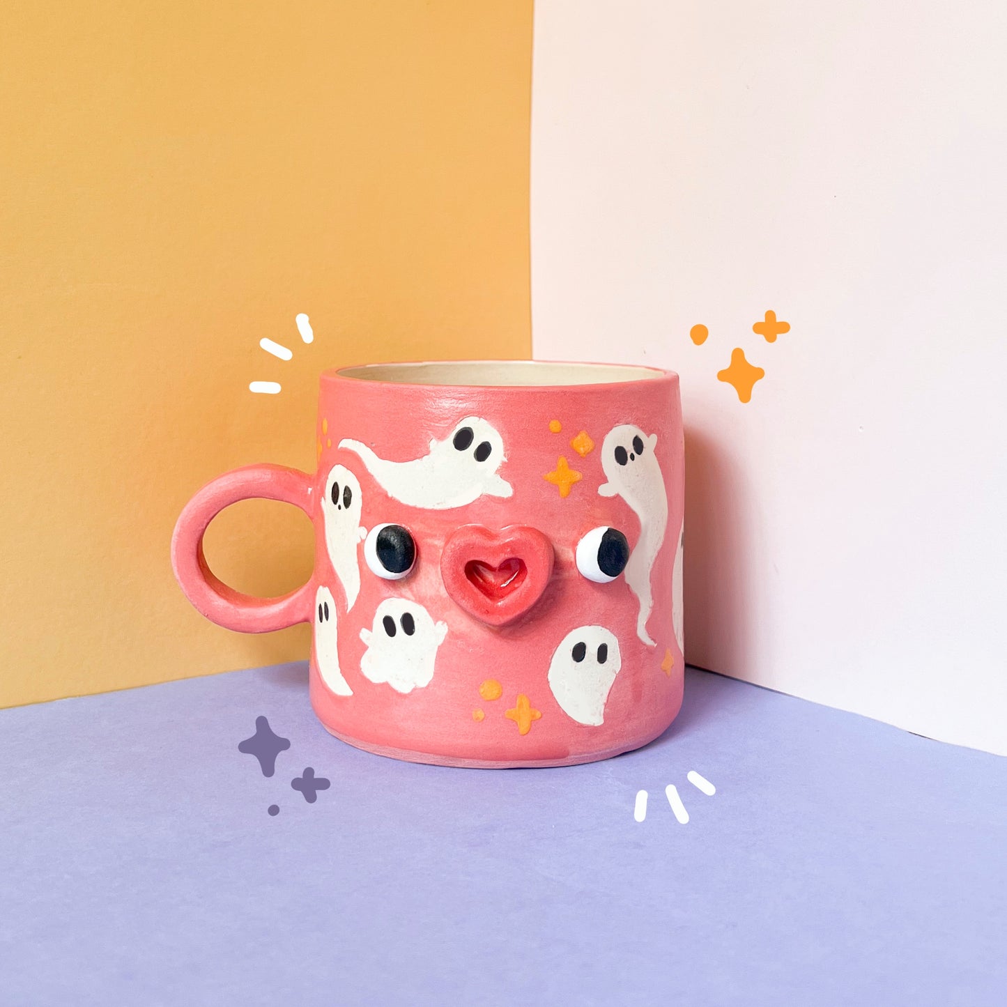 Pink ghostie mug