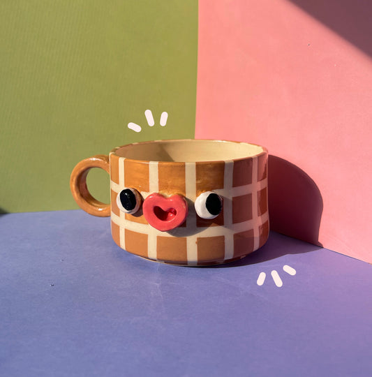 Cocoa grid mug