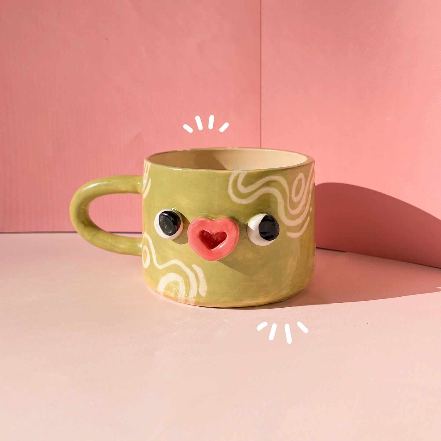 Green wiggle mug