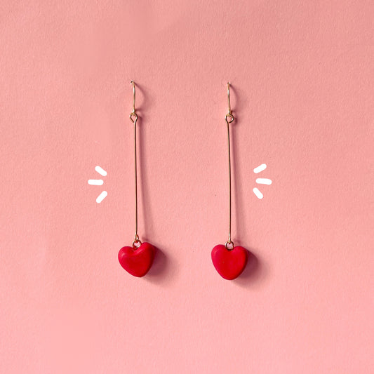 Simple heart earrings