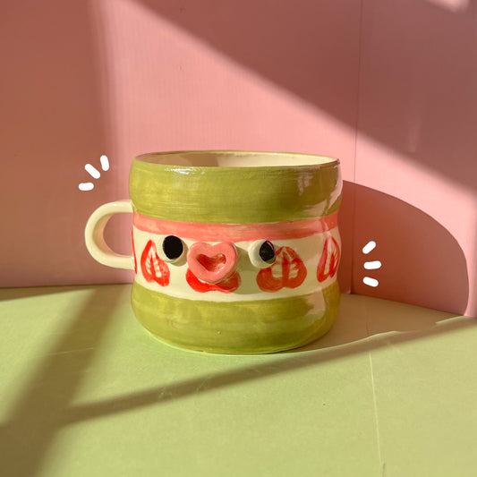 Matcha cake mug