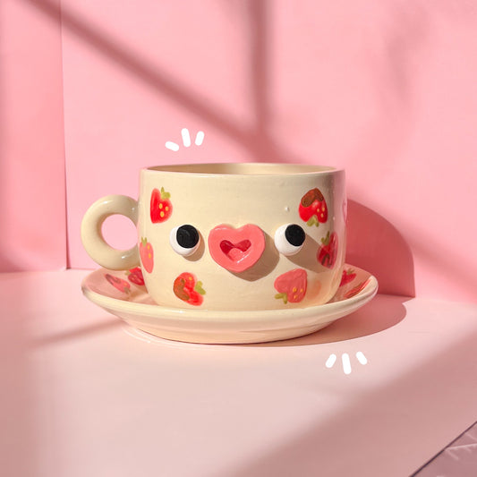 Chocolate strawberry teaset