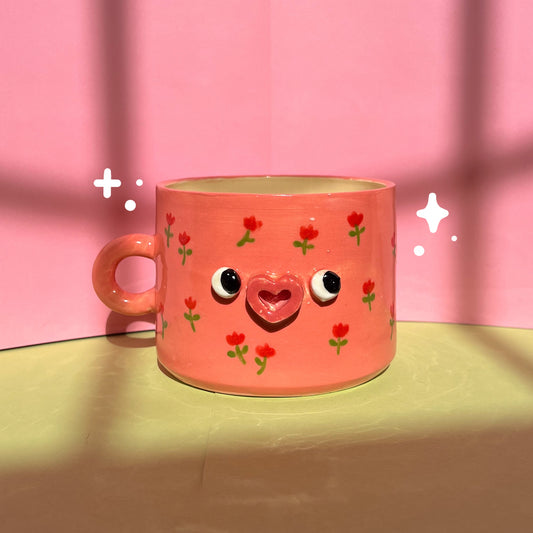 Seconds rose flower mug