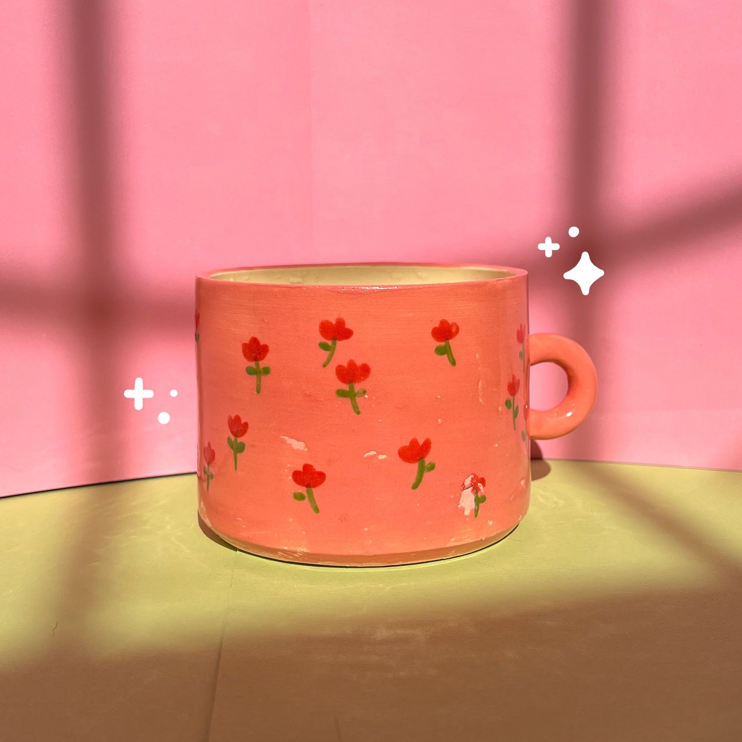 Seconds rose flower mug