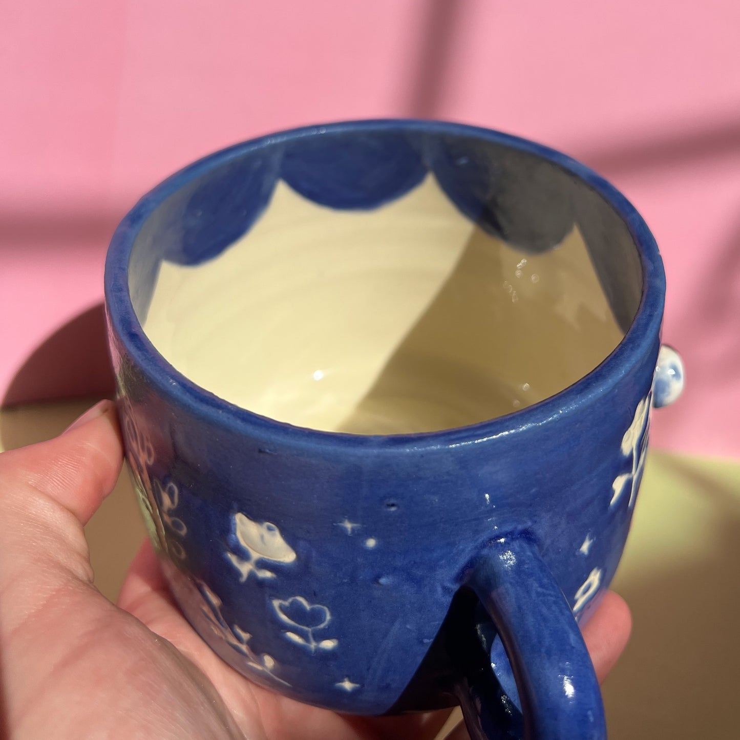 Blue flower mug