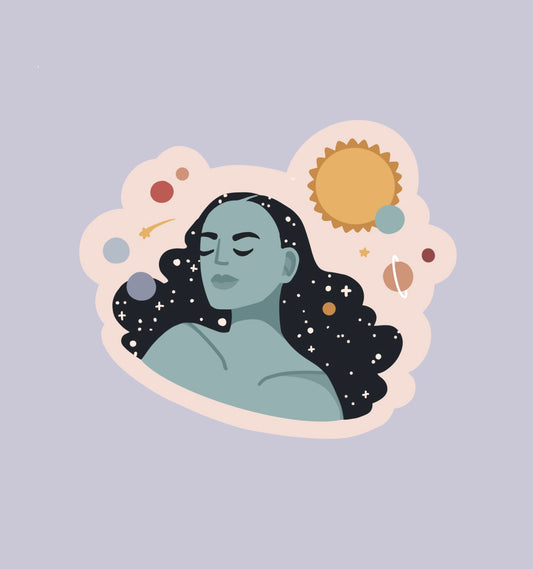 Space Girl Sticker